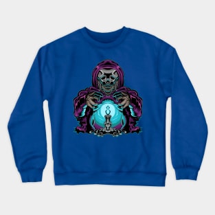 human skull with a candle Crewneck Sweatshirt